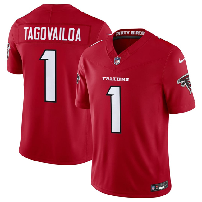 Men's Red Atlanta Falcons #1 Tua Tagovailoa 2026 New F.U.S.E. Vapor Untouchable Limited Stitched Football Jersey